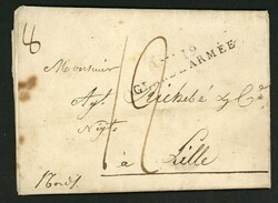 Görlitz, kpl. frz. Armeebrief mit L2 No. 19/GRANDE ARMEE nach Lille ...