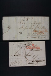 1772-1855, 6 inter. Belege ab Spanien, dabei roter L2 ANDALUCIA/ALTA, ...