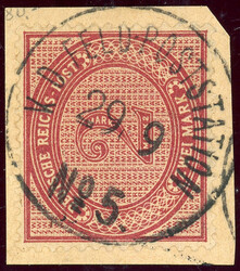 2 Mk. auf Luxusbfst. mit St. K.D.FELDPOSTSTATION No. 5 29/9, gepr. ...