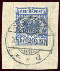 20 Pfg. auf Luxusbfst. mit Gitterst. SHANGHAI 10.4.99  Automatically ...