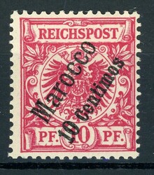 10 Cent. rotkarmin, tadellos ungebr., gepr. Jäschke-L. (Katalogwert: ...