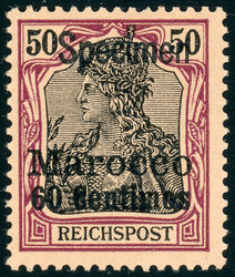 3 C. bis 1 P. mit Specimenaufdr. oben, tadellos ungebr. (Katalogwert: ...