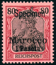 3 C. bis 1 P. mit Specimenaufdr. oben, tadellos ungebr. (Katalogwert: ...