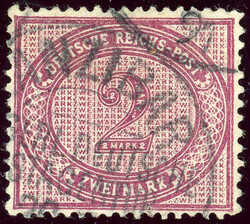 2 Mk. lebhaftgraulila mit sauberem St. ZANZIBAR, tiefst gepr ...