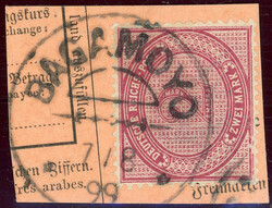 2 Mk. dunkelrotkarmin auf Luxus-PA BAGAMOYO 7/8 99  Automatically ...