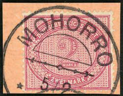 2 Mk. rötlichkarmin auf Kab-PA MOHORRO, gepr. Mansfeld  ...