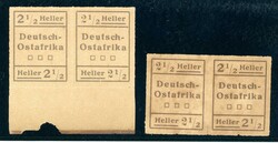 WUGA, 2 1/2 Heller in beiden waager. Typenpaaren, W1 vom ...