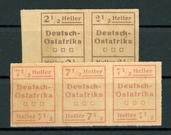 2 1/2 Heller, waager. li. Randpaar Type I+II und 7 172 Heller ...