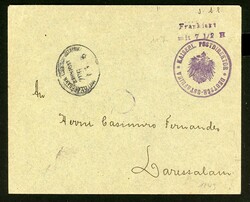 Morogoro Vorausfrankierungsumschlag 7 1/2 H. mit Bahnp.-St. ...