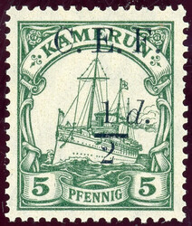 1/2 d. a. 5 Pfg., tadellos postfr mit Abart 1/2 d zu C.E.F. nach ...