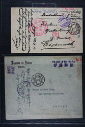 NAGOYA, kleine Sammlung von 11 Belegen, Karten und Briefe mit ...