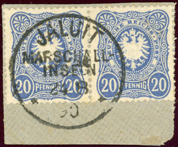 20 Pfg. im waager. Paar auf Luxusbfst. JALUIT 24/8 90 (Katalogwert ...