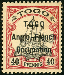 weiter Abstand, 3 bis 40 und 80 Pfg. in tadelloser ungebr. Erhaltung, ...