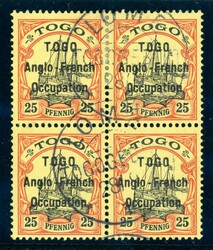 25 Pfg. weiter Abstand im tadellos gest. 4erBlock  Automatically ...