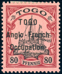 80 Pfg. weiter Abstand, tadellos ungebr., signiert (Katalogwert: 400) ...