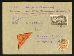 1 Mk. und 25 Pfg. a. Nachn.-Brief aus Flensburg 6.4.20  Automatically ...