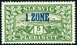 1. Zone überkomplett mit 5 Marken in beiden Farben, die besseren je ...