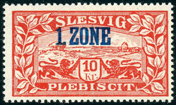 1. Zone überkomplett mit 5 Marken in beiden Farben, die besseren je ...