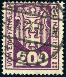 200 Pfg. tadellos und fast zentr. gestempelt Danzig, FA Gruber ...