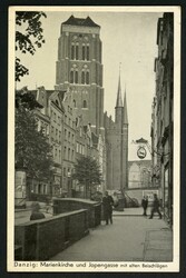 Danzig/Wollenberg, viol. Landp.-L2 25.11.35 a. Bed.-AK Marienkirche ...