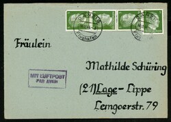 DANZIG Flughafen 10.11.44, klar a. Luftp.-Brief mit 4mal 5 Pfg. ...