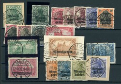 Aufdruckserie überkpl. mit 1a,b,3x,y, alle besseren gepr. ...