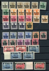 Aufdruckserie, 36 versch. tadellos postfr. Werte, einige gepr. , ...