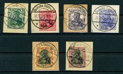 komplette Serie Type II violettblauer Aufdruck auf 6 Luxusbfsten., ...