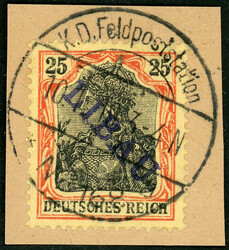 komplette Serie Type II violettblauer Aufdruck auf 6 Luxusbfsten., ...