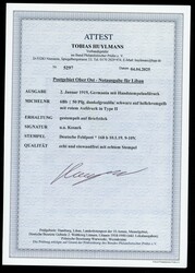 50 Pf. Germania mit roten Aufdruck Typ II ideal gestpl. auf Bf.-St. ...