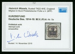 15 Bani a. 15 Pfg. schwärzlichgrauviolett auf Luxusbfst., KB Wasels ...
