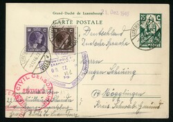 8.12.46, GSK aus Luxemburg über Zensurstelle Esslingen nach ...