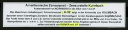 13.2.47, Brief aus Nürnberg in die USA mit selt. viol. Masch ...