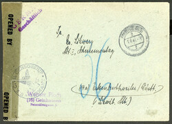 3.4.47, unfrank. Brief aus Gelnhausen mit Stempel Frankfurt und 36 ...