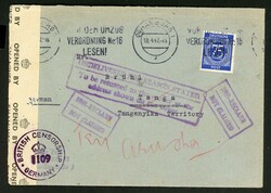 18.4.47, Brief aus Hamburg nach Tanga in Tanganyika über Daressalaam ...