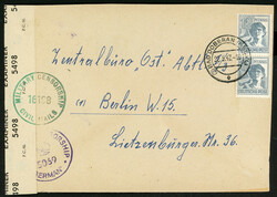 22.5.47, Brief aus Bad Doberan nach Berlin mit brit. Doppelzensur und ...