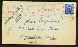 1.6.47, Brief aus Kelheim in die USA mit Durchlaufstempel (A27 mit ...