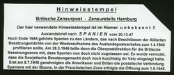 20.12.47, Brief aus Hamburg nach Spanien mit viol. L2 ZURÜCK!/z.Zt. ...
