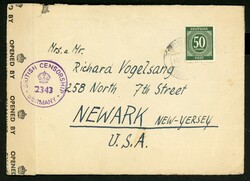 27.12.47, Brief aus Köln in die USA, von der brit. Zensur ...