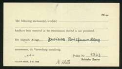 27.12.47, Brief aus Köln in die USA, von der brit. Zensur ...