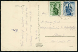19.8.49, AK aus Riezlern Kleinwalsertal mit 10 und 20 Gr. Trachten ...
