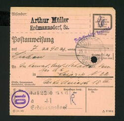 1291: Gebühr bezahlt, Belege 45-48, Notmaßnahmen