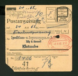 1291: Gebühr bezahlt, Belege 45-48, Notmaßnahmen