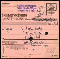 1291: Gebühr bezahlt, Belege 45-48, Notmaßnahmen