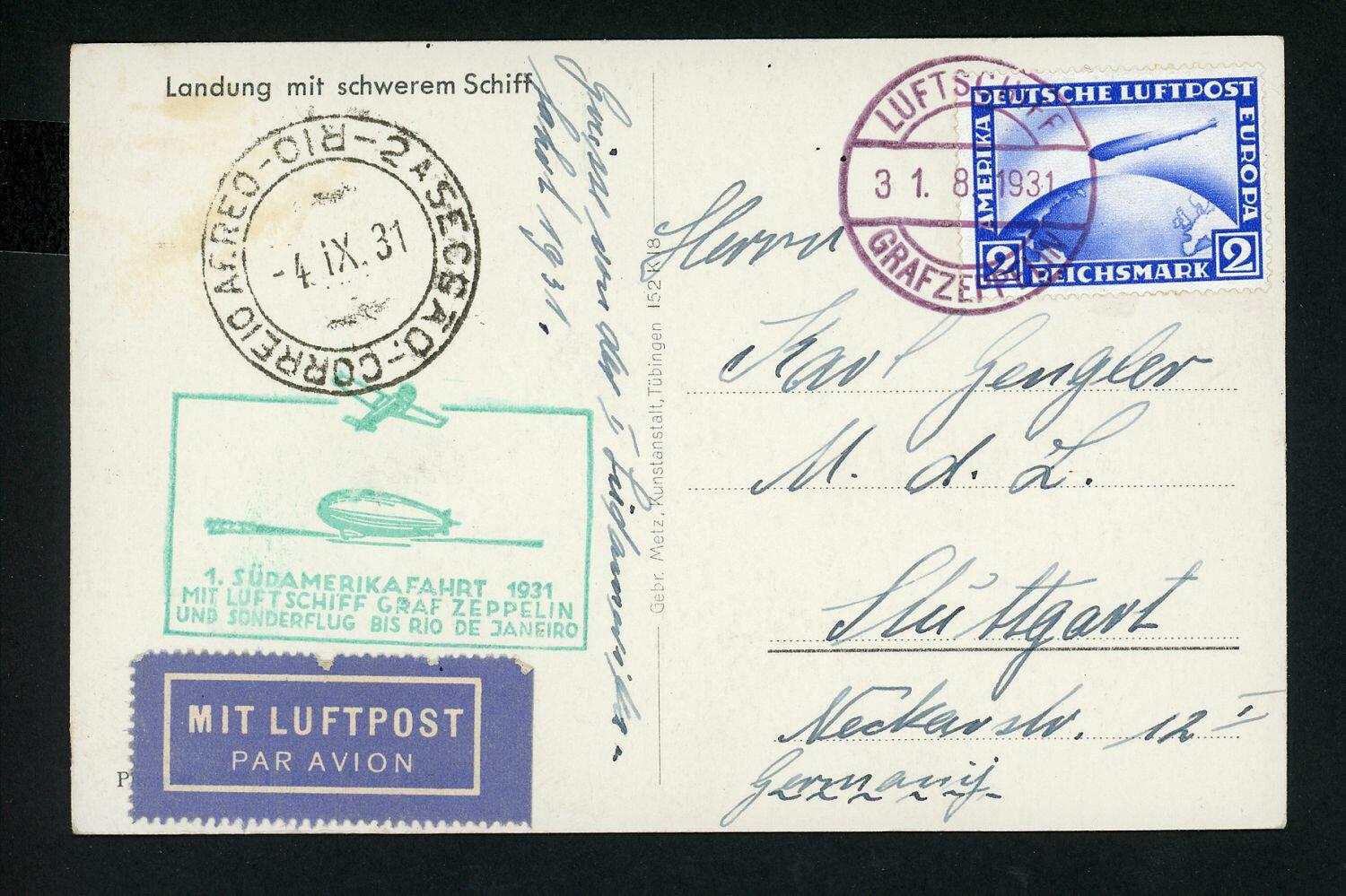 Lot 11971 - zeppelinpost deutschland  -  Auktionshaus Klüttermann GmbH Auction 3rd Auction