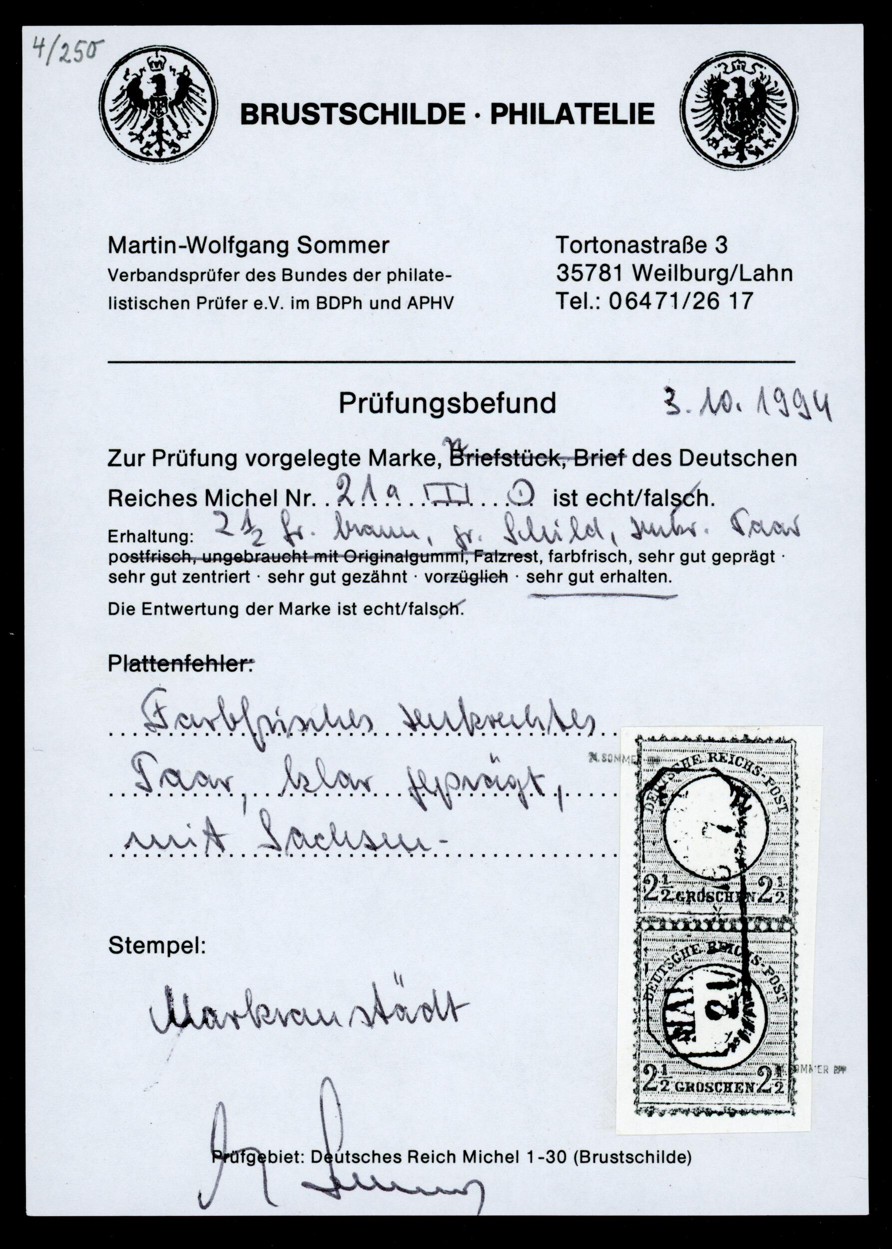Lot 1815 - Deutsches Reich  -  Auktionshaus Klüttermann GmbH 5th Auction
