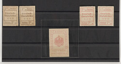 DEUTSCHE KOLONIEN Deutsch-Ostafrika Konvolut fünf Aushilfsmarken ...