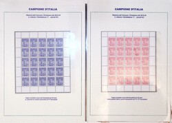 0,05Fr. to 1Fr., perf. 11, the complete set in never hinged sheets of ...