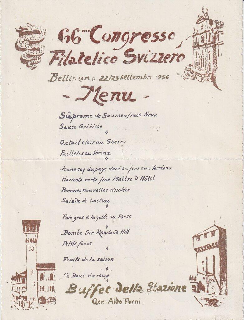 1956 (23.09.) Automobilpostbüro, Bellinzona 66 Congress filateliico, ...