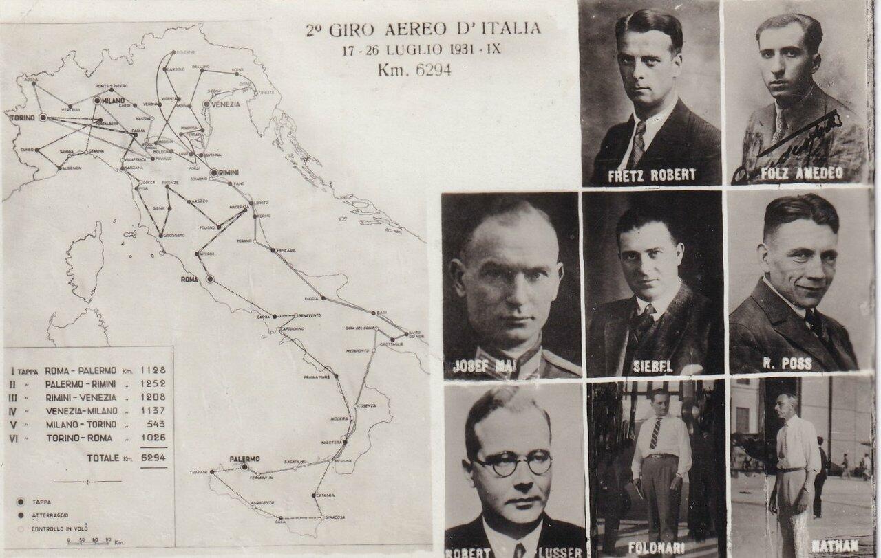 1931 (27.07.) Roma, Ansichtskarte 2. Giro d'Italia 1931, Radrennen, ...